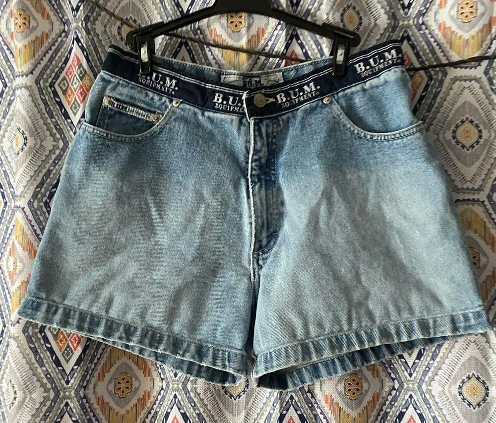 Vintage High-wasted Jean Shorts - Image 3