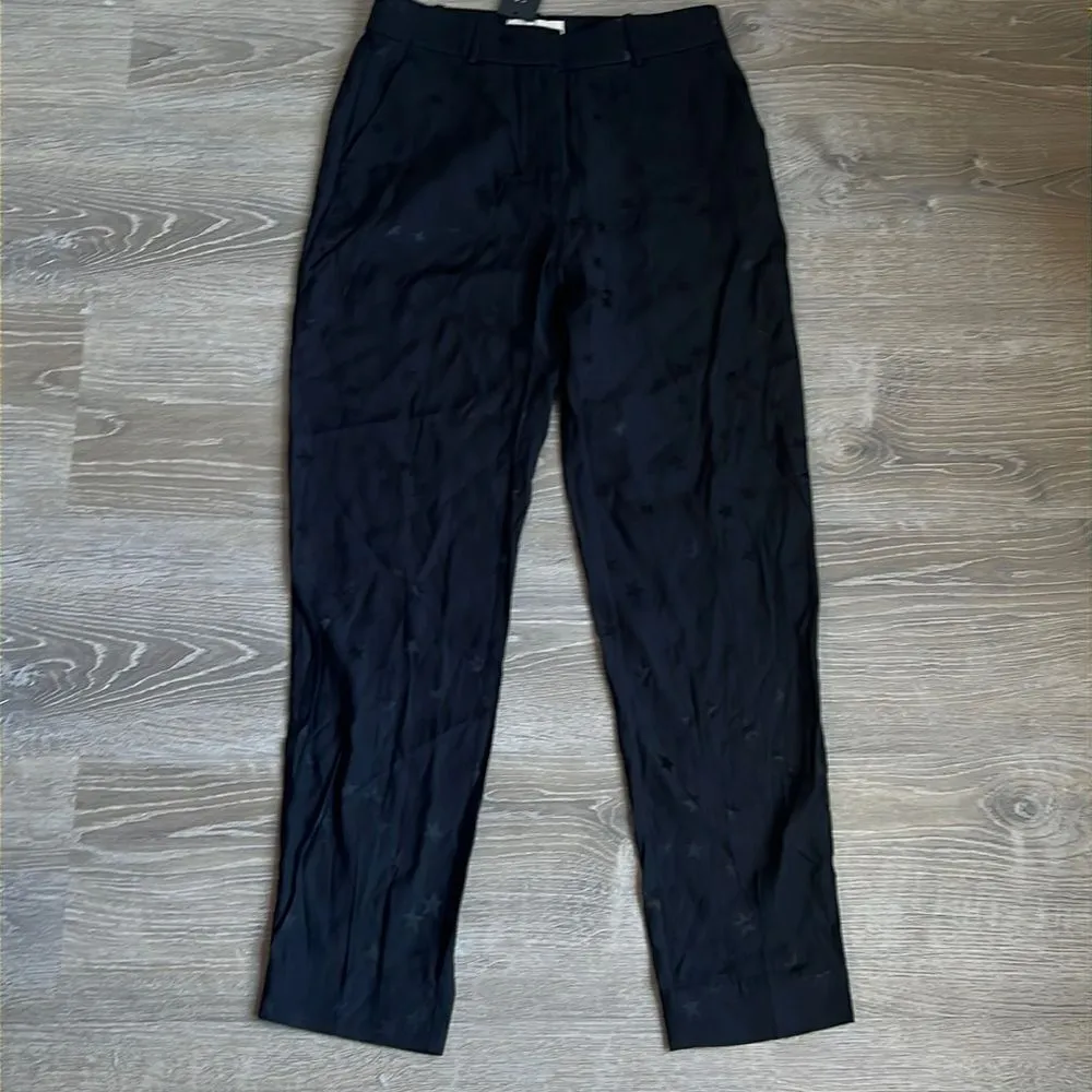 NEW Equipment x Tabitha Simmons Black Warsaw jacquard Star tapered Pants - Image 3