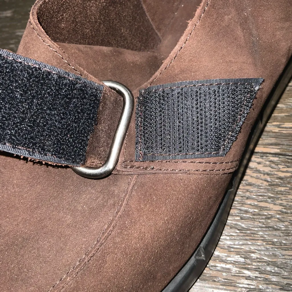 Arche Brown Leather Suede Rubber Sole Slip On Comfort Loafers Size 40 9 - Image 11