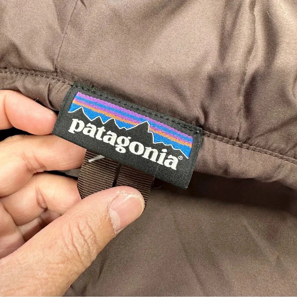 Patagonia Women’s Conejo Vest Hooded Fleece Fuzzy Full Zip in Java Brown Size S - Image 10