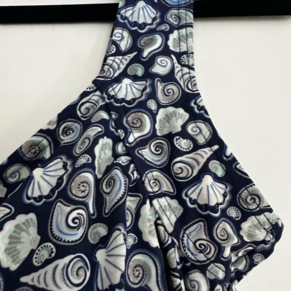 NWOT Island Pearls Women’s 12 Blue Seashell One Piece Ruched Front Bathing Suit. - Image 11