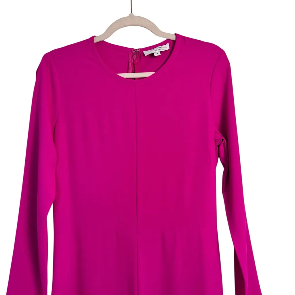 Adam Lippes Pink Jumpsuit Wide Leg Crew Neck Pockets size 6‎ Party Special Event - Image 8