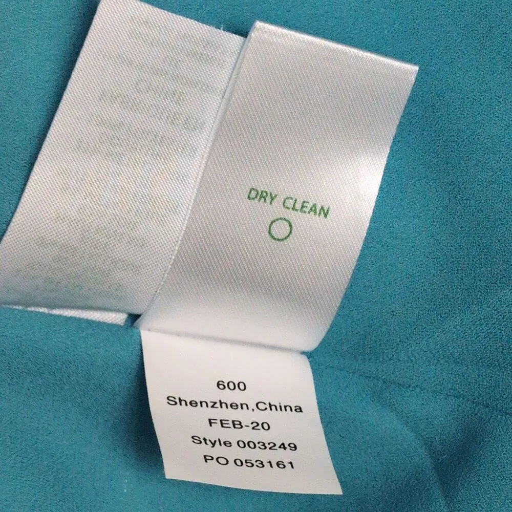 NWT Lilly Pulitzer Joella Silk Dress Bermuda Blue Seagrass Metallic Clip Size 10 - Image 9