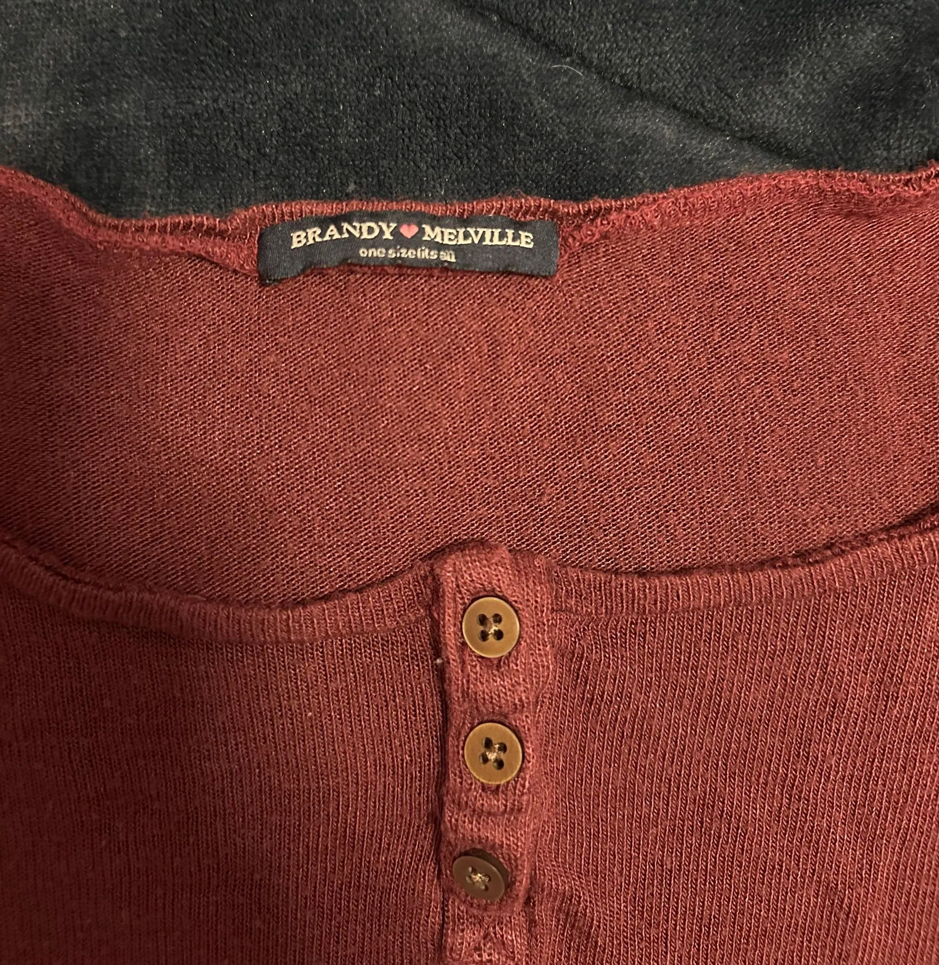 Maroon Long Sleeve Top - Image 3