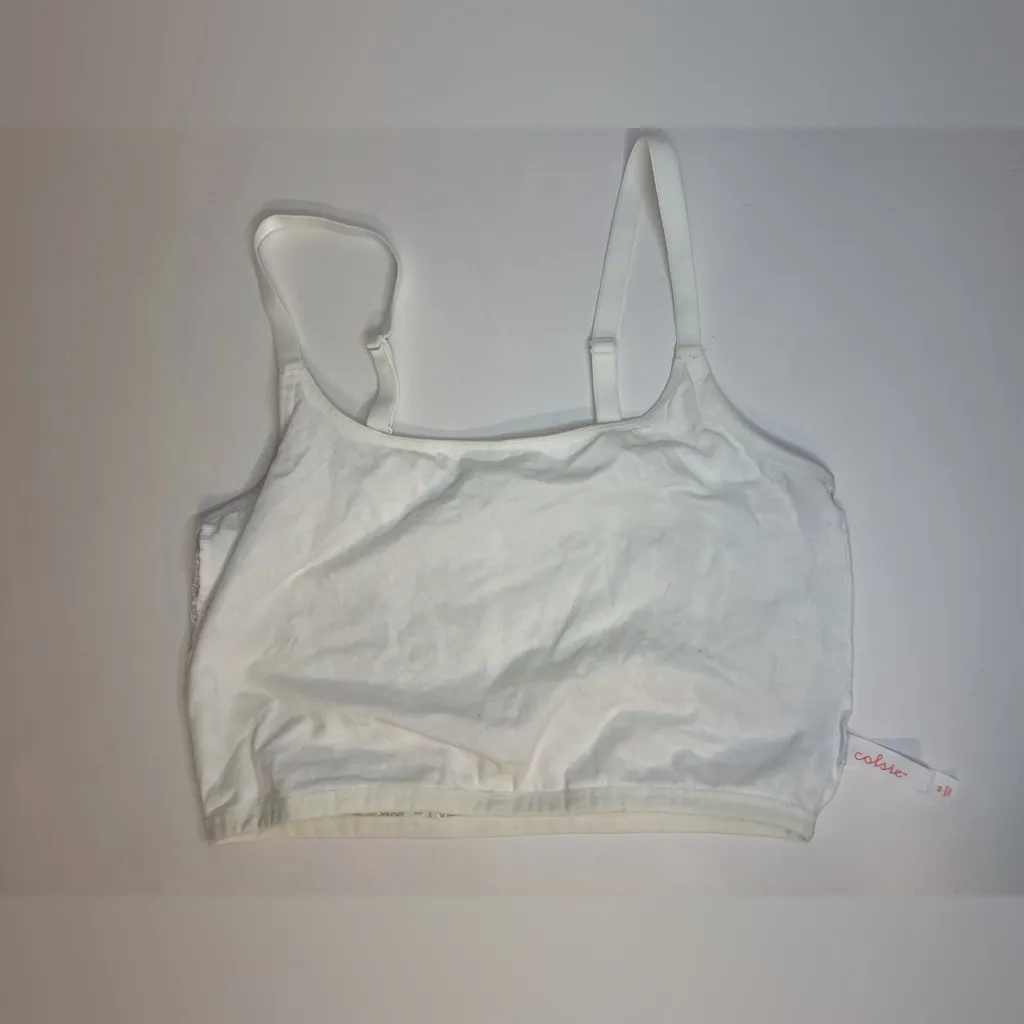 Colsie Women’s White Floral Lace Bralette Casual‎ Corset Cropped Tank Top Size M Size M - Image 7
