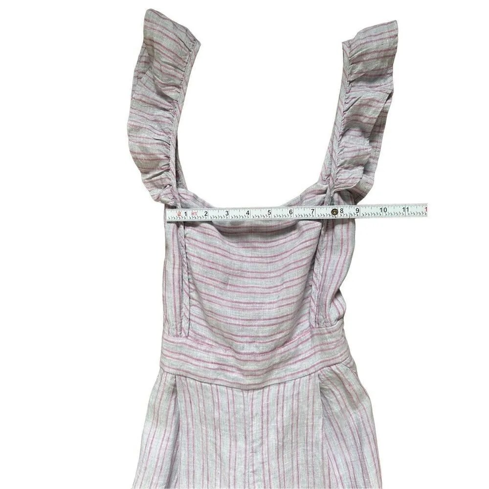 Anthropologie Elevenses Nantucket Linen Jumpsuit Lavender Lilac Sz 4 - Image 13