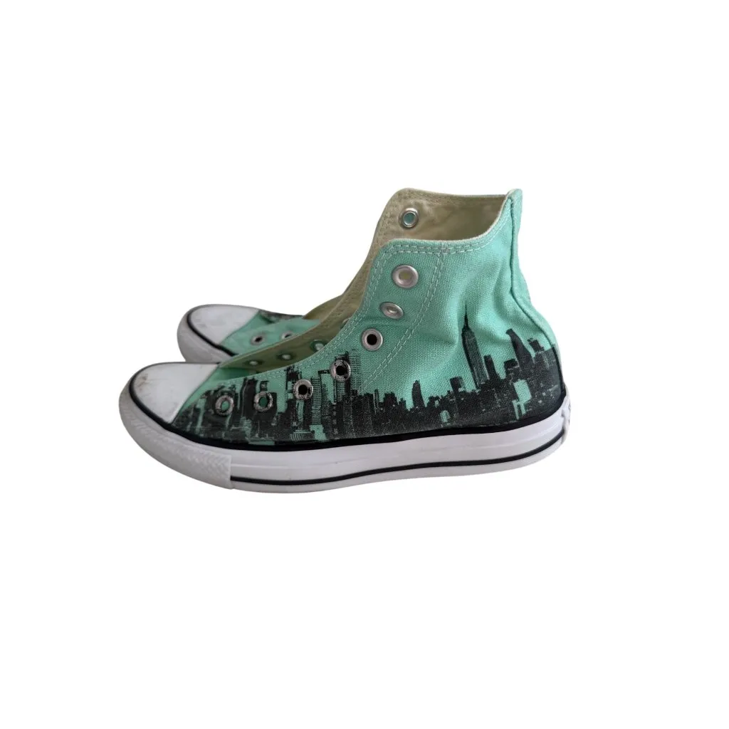 CONVERSE Women's NYC Mint Green Hi Top Sneakers Size US 7 - Image 2