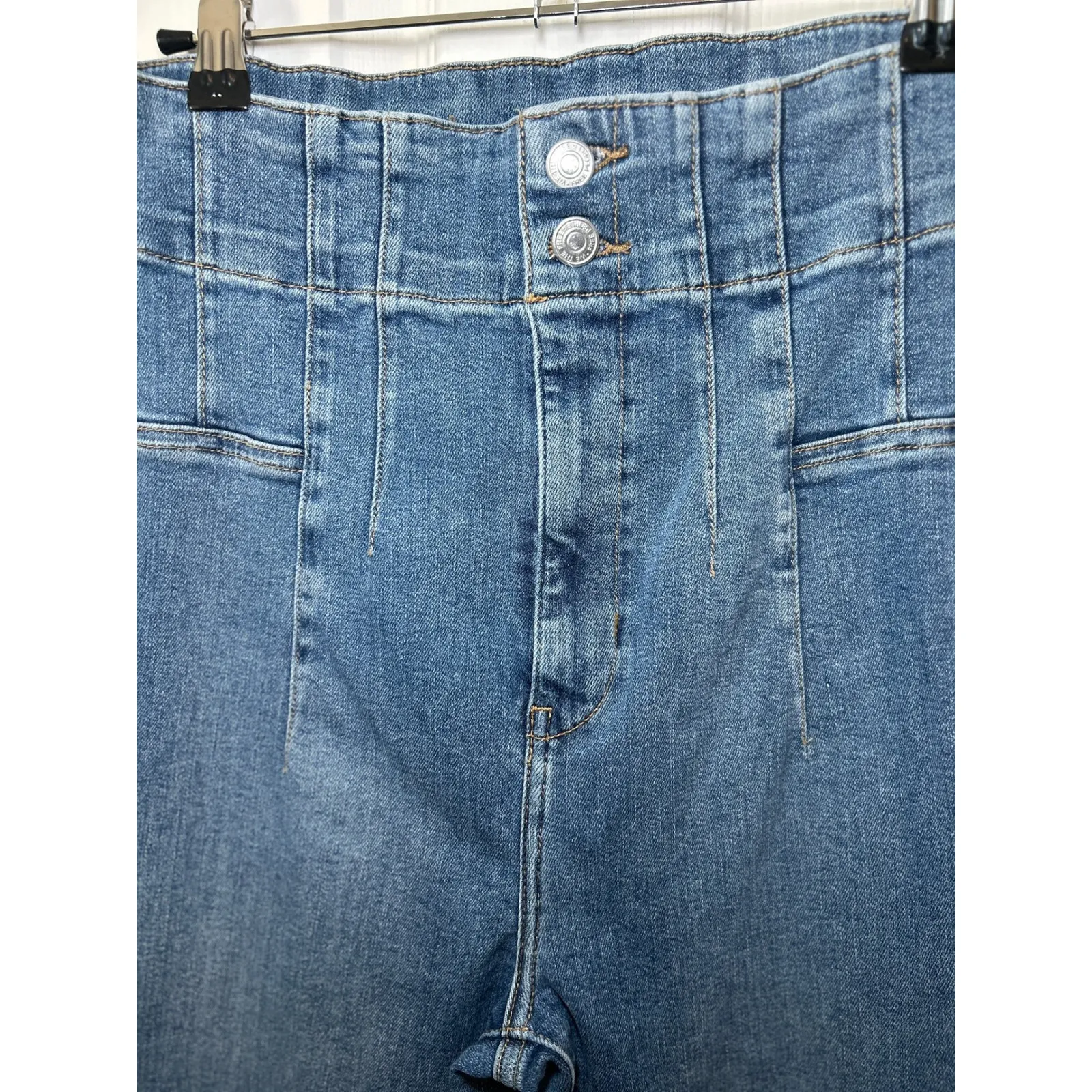 We The Free Free People Just Float On High Rise Flare Jeans Wide Leg Denim 31‎ - Image 2