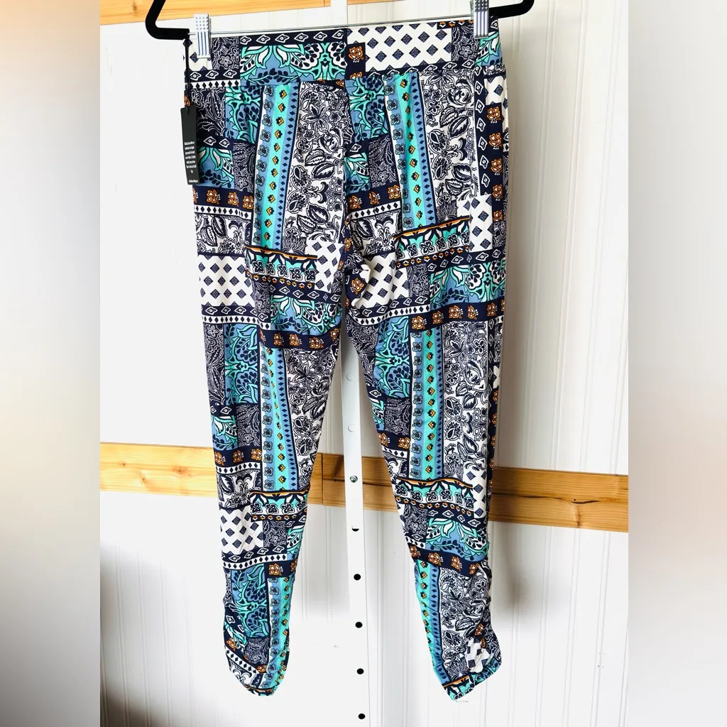 New Michael Lauren Pablo Shirring Pants paisley/geometric print. Size XSmall - Image 2