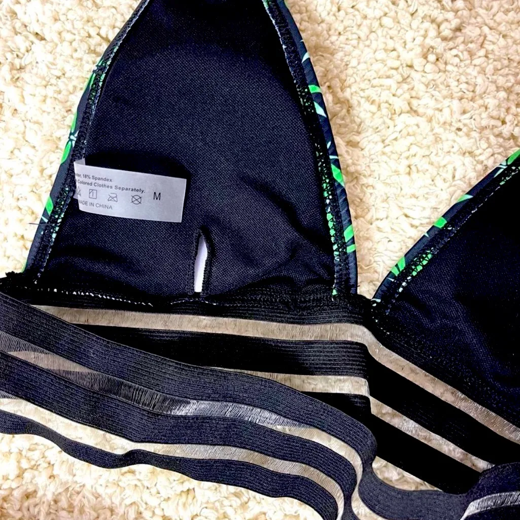 🖤💚SHEIN Leaf Bikini•Size:M•NWOT💚🖤 - Image 6