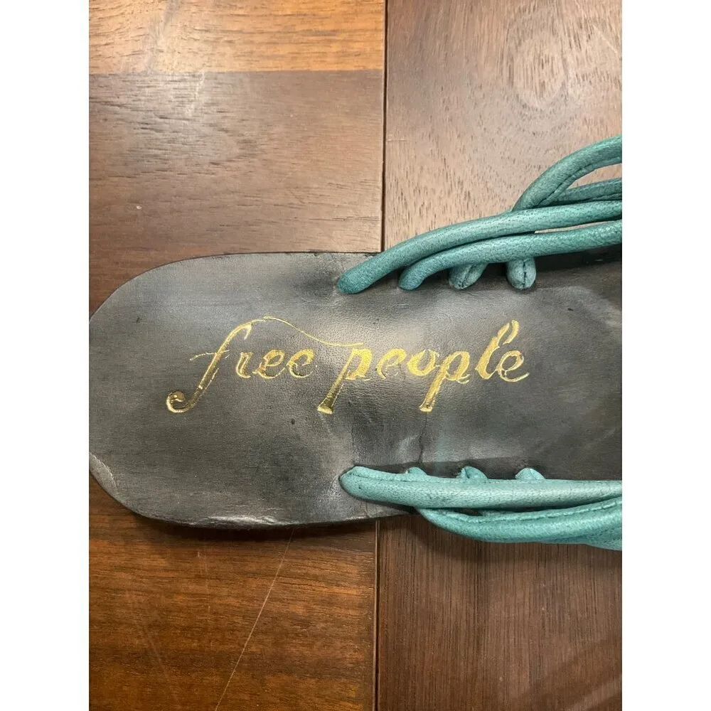 Free People Kayla Soft Strappy Sandals in Pool Blue 38 New with Box Womens - Image 7