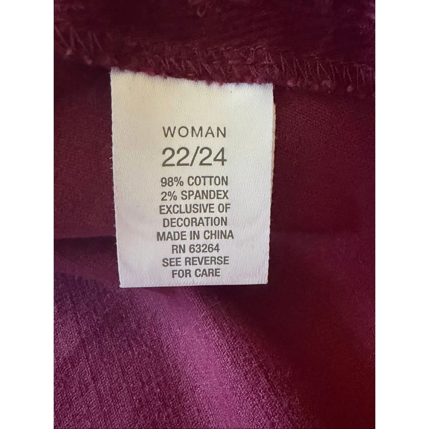 Roz & Ali Women’s Burgundy Corduroy Blazer Jacket Size 22/24 - Image 4