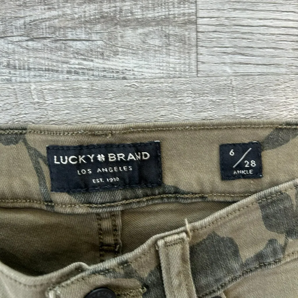 Lucky Brand Ava Mid Rise Skinny Ankle Jeans Green, Floral M25 - Image 2