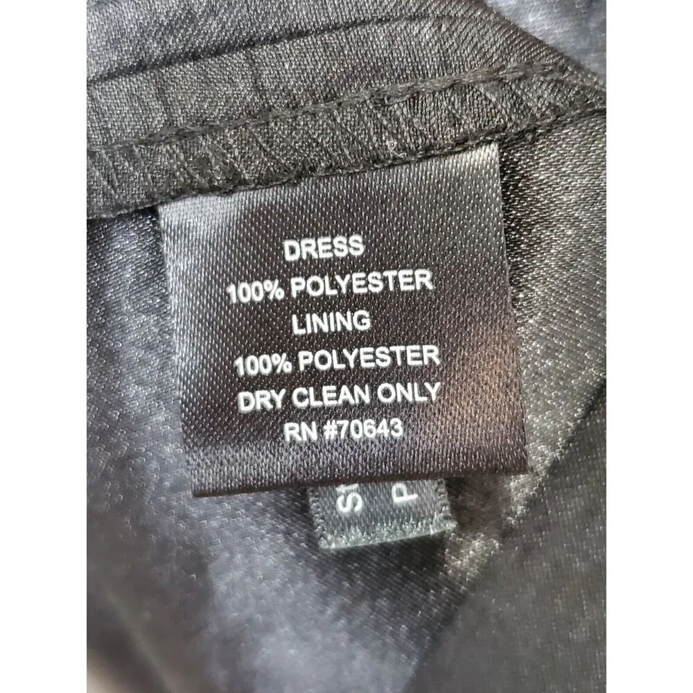 Jessica Howard Women's Black & Beige Round Neck Sleeveless Knee Length Dress 6P - Image 10