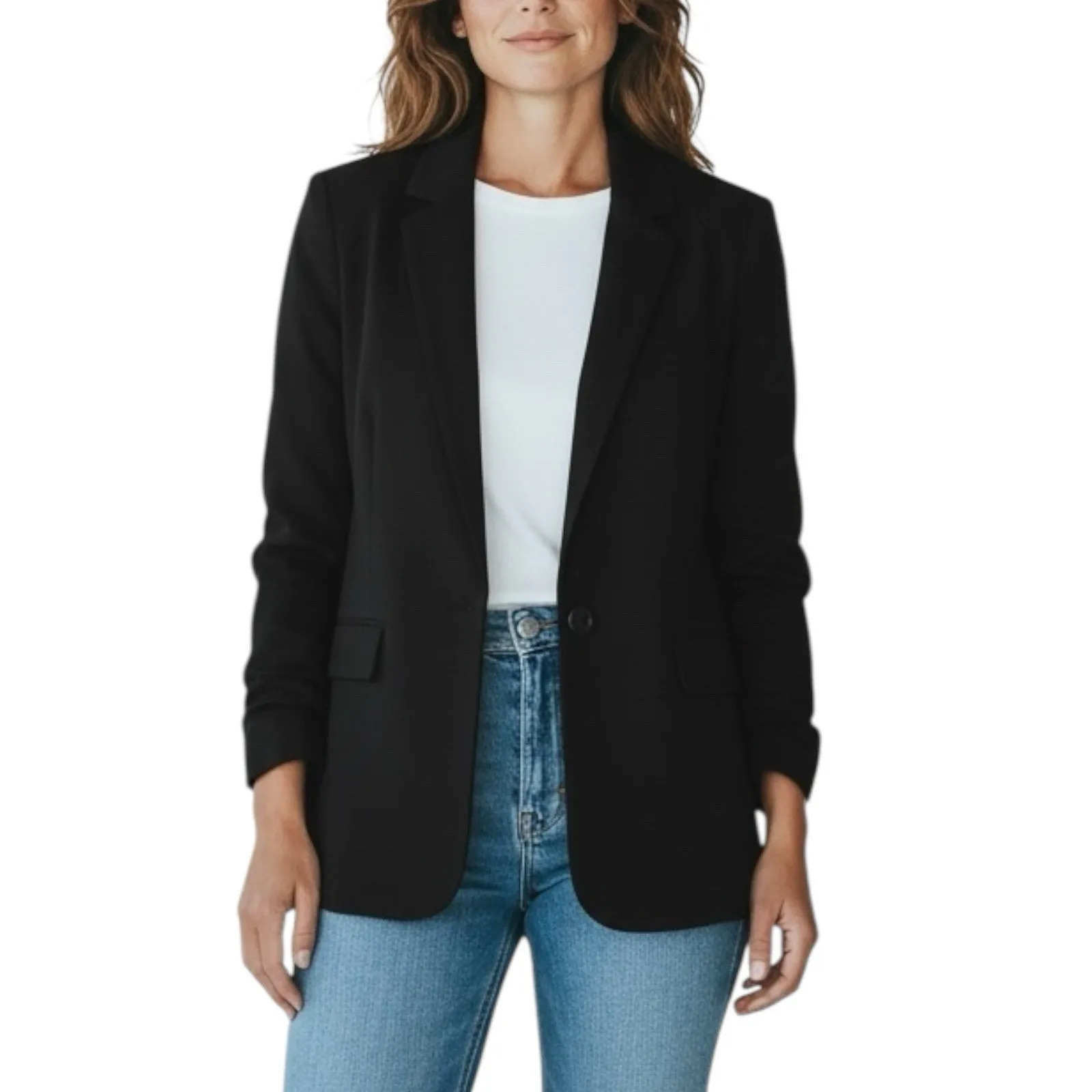 Theory Vintage Black Wool Single Button Blazer Jacket Women’s Size 00 - Image 4