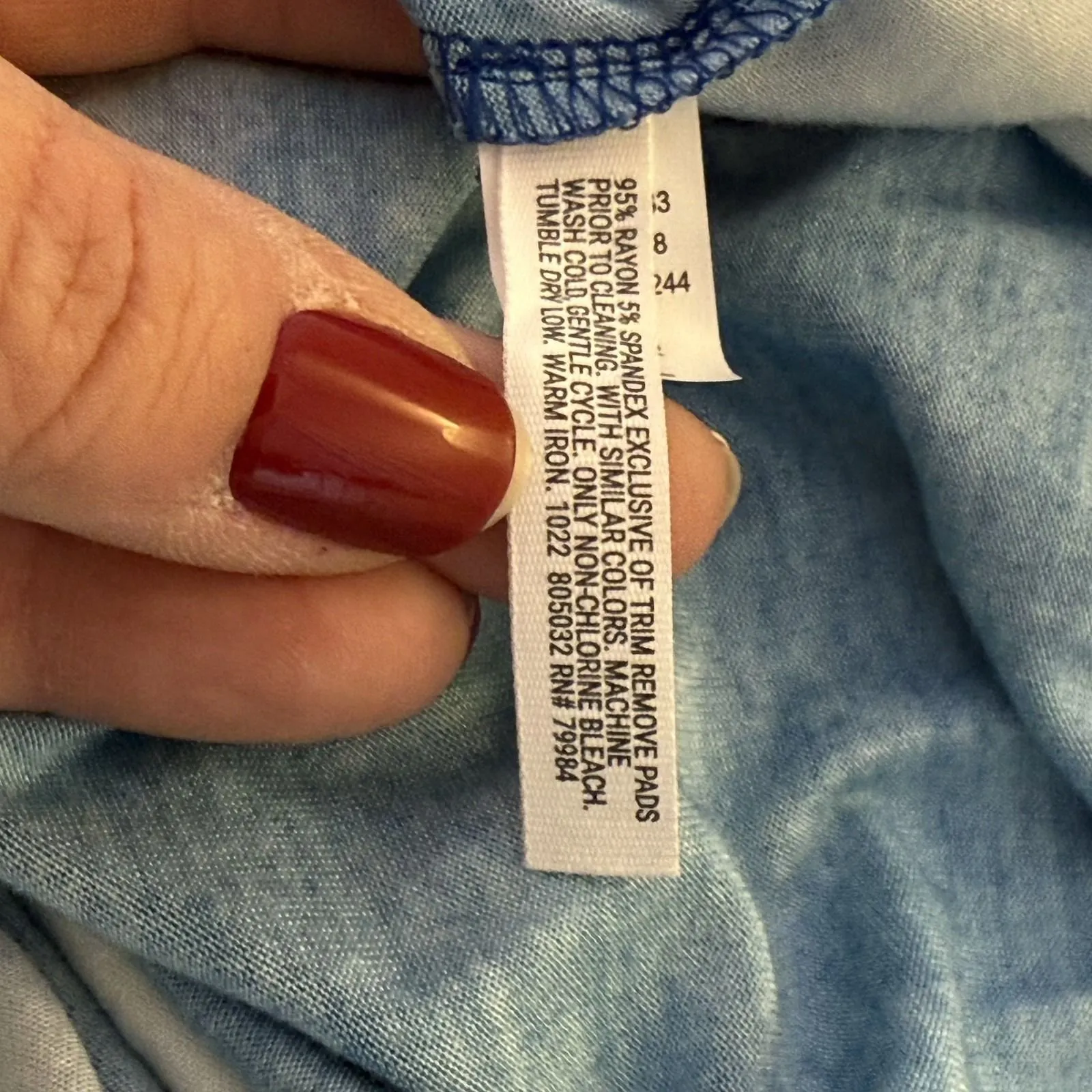 Soma Halter Maxi Bra Dress Blue White Tie Dye Medium Vacation Beach Cruise Vacay - Image 7