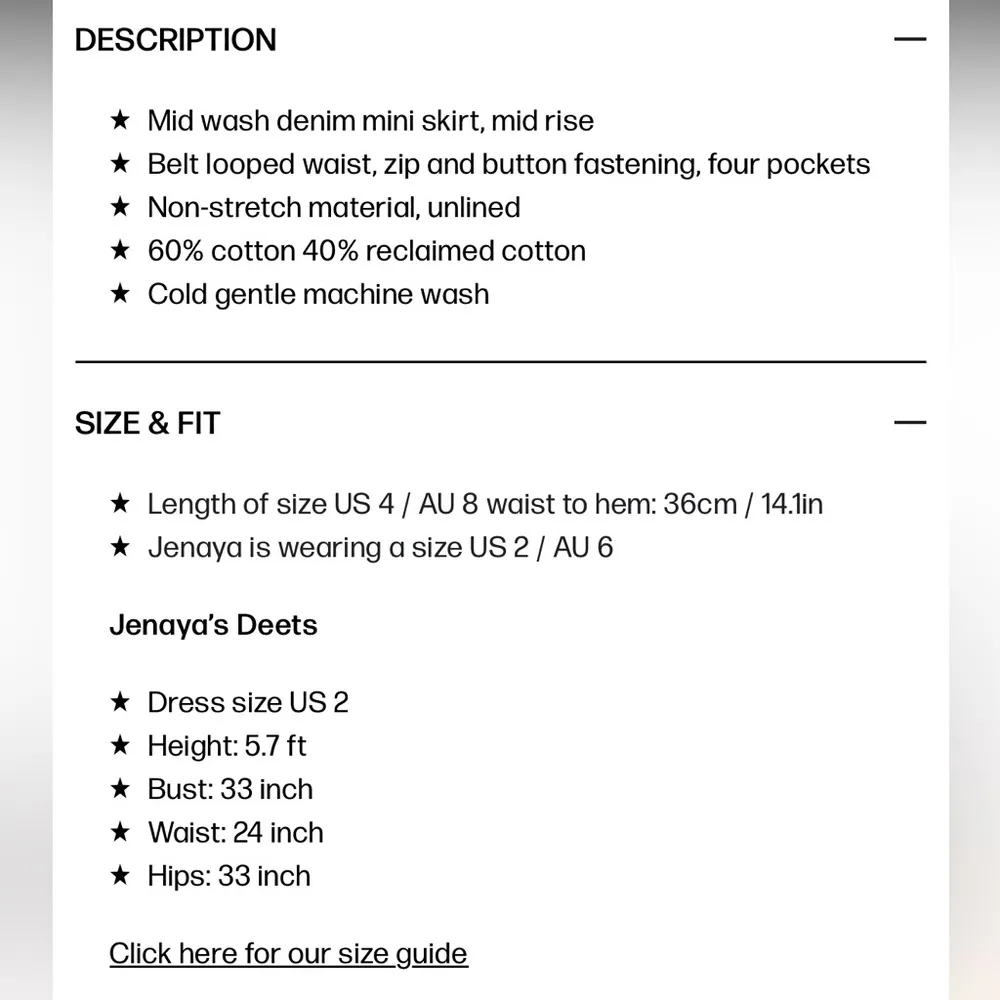 Trevina Denim Mini Skirt Mid Wash - Image 5