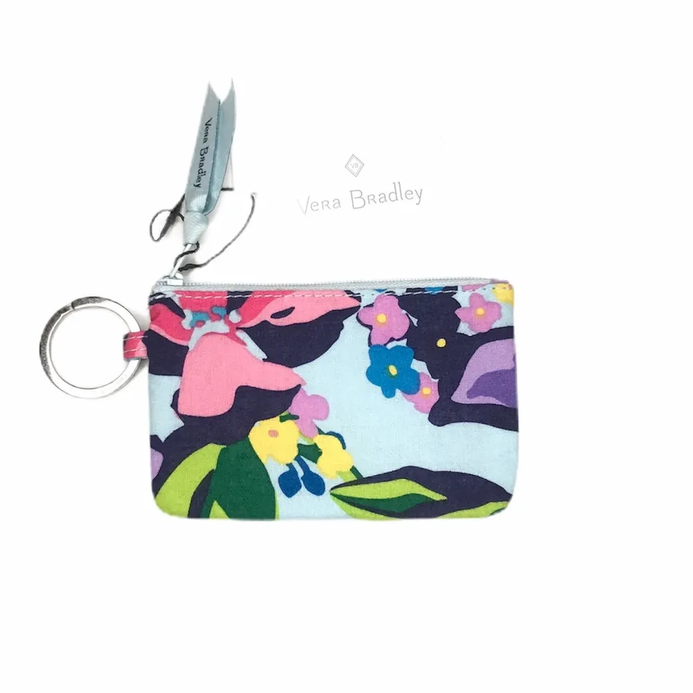 Vera Bradley Zip ID Case and Lanyard Marian Floral, Blue - Image 3