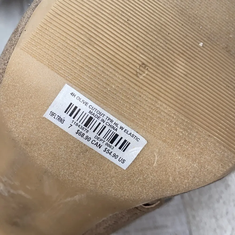 Torrid 4H olive cutout heeled booties perforated size 7W - Image 9