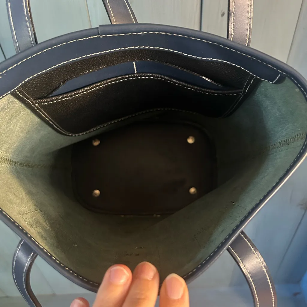 Dooney & Bourke Dark Blue Leather Shoulder Bag - Image 5