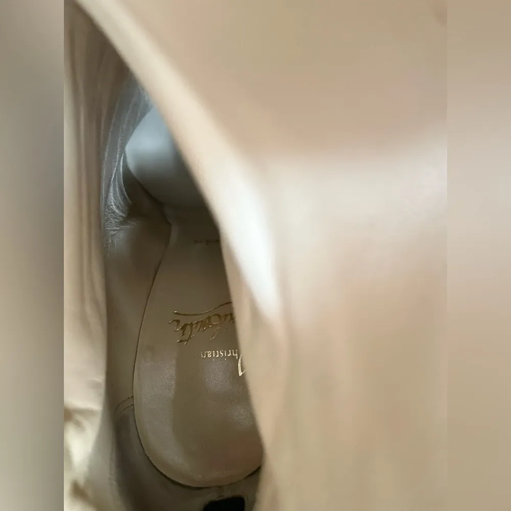 Christian Louboutin Dark chocolate brown Suede leather mid calf boots EU 38.5 - Image 12