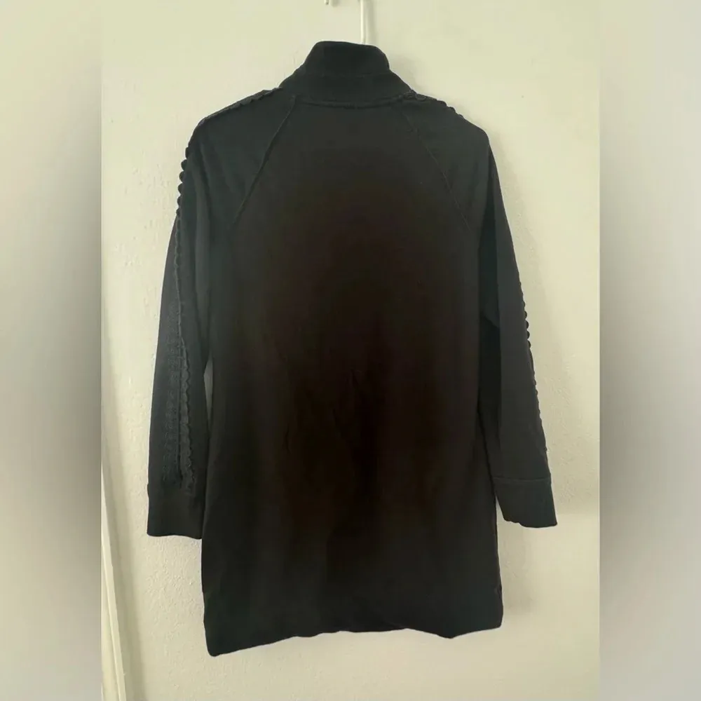 Lilly Pulitzer Skipper Popover Dress Lace Long Sleeves Onyx Size Medium Half Zip - Image 2