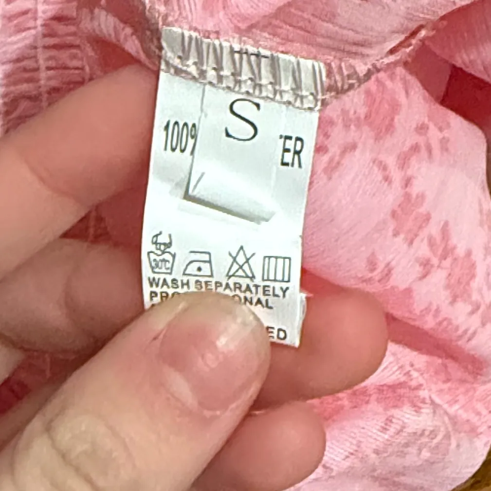 Smocked Pink Floral Dress with Bow Straps - Image 4