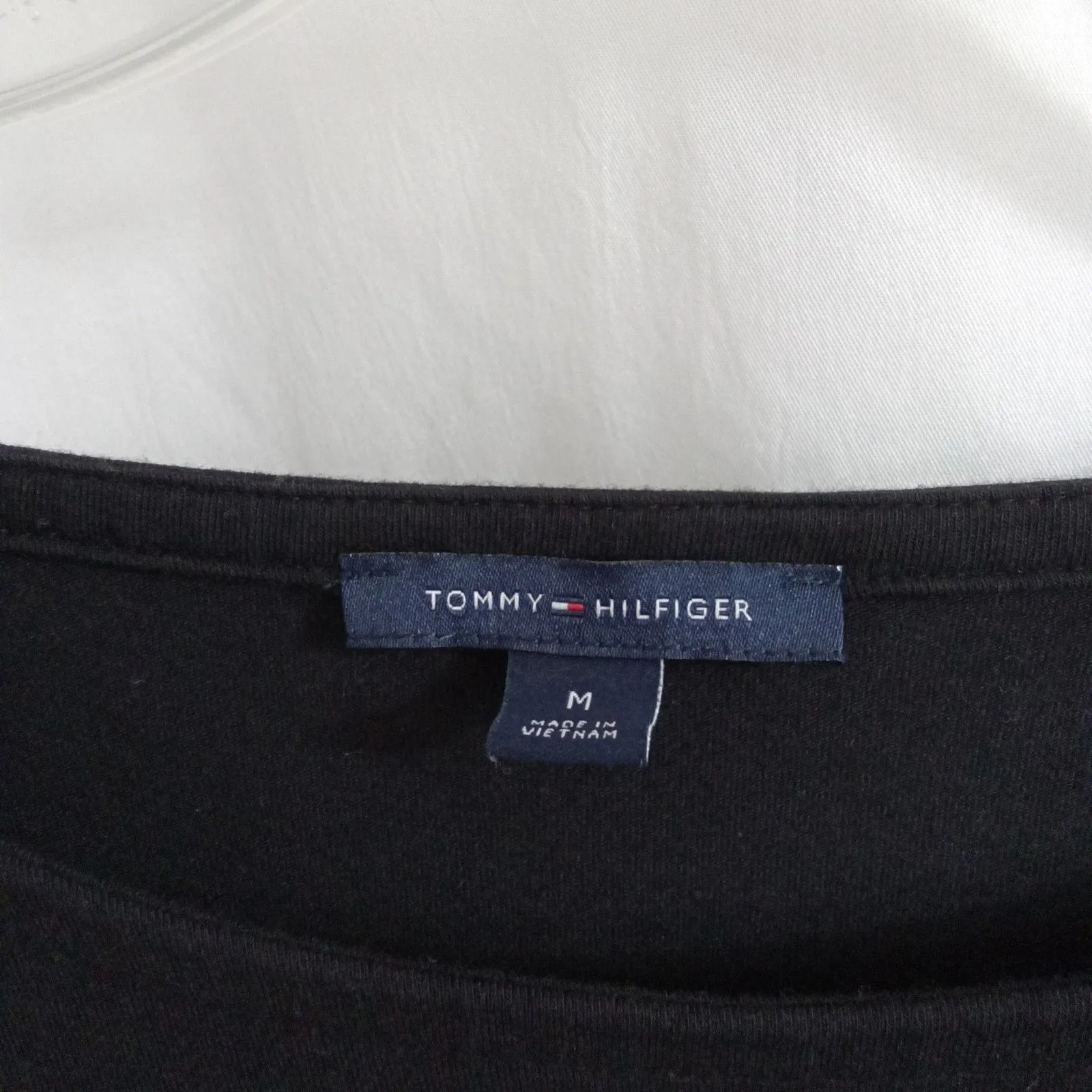 Tommy Hilfiger Women Medium Black 3/4 Sleve Round Neck Embroidery‎ Lace Blouse - Image 6