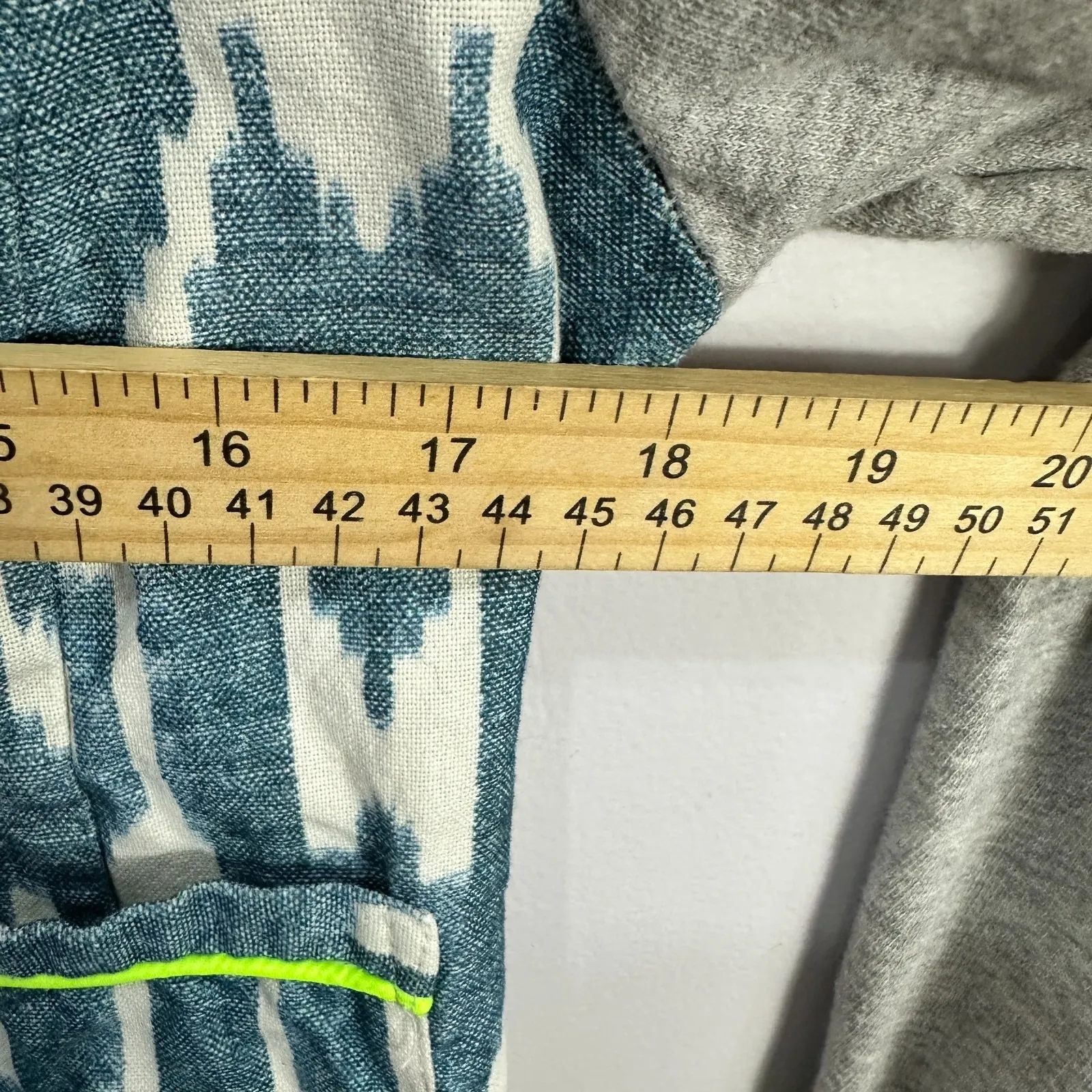 Souvenir Edition Staci Woo Ikat Jacket Small Gray Open Front Boho Artsy Y2K - Image 6