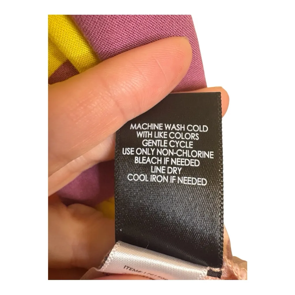 Torrid Yellow Purple Abstract Geometric Swing Tank Top Size 3 (22/24) Bold Print - Image 5