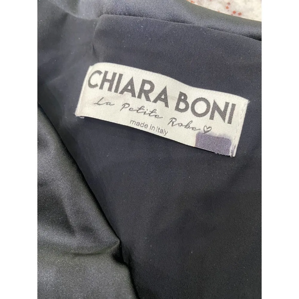 Chiara Boni La Petite Robe Florien Satin Mini SHORTENED Dress Women's Size S - Image 12