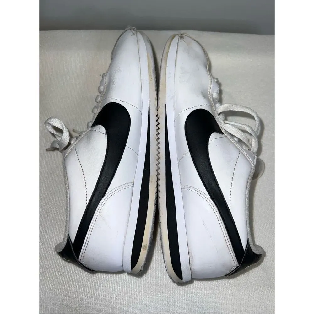 Nike  Classic Cortez Leather Women's Size 9.5 Sneakers White Black - Image 7