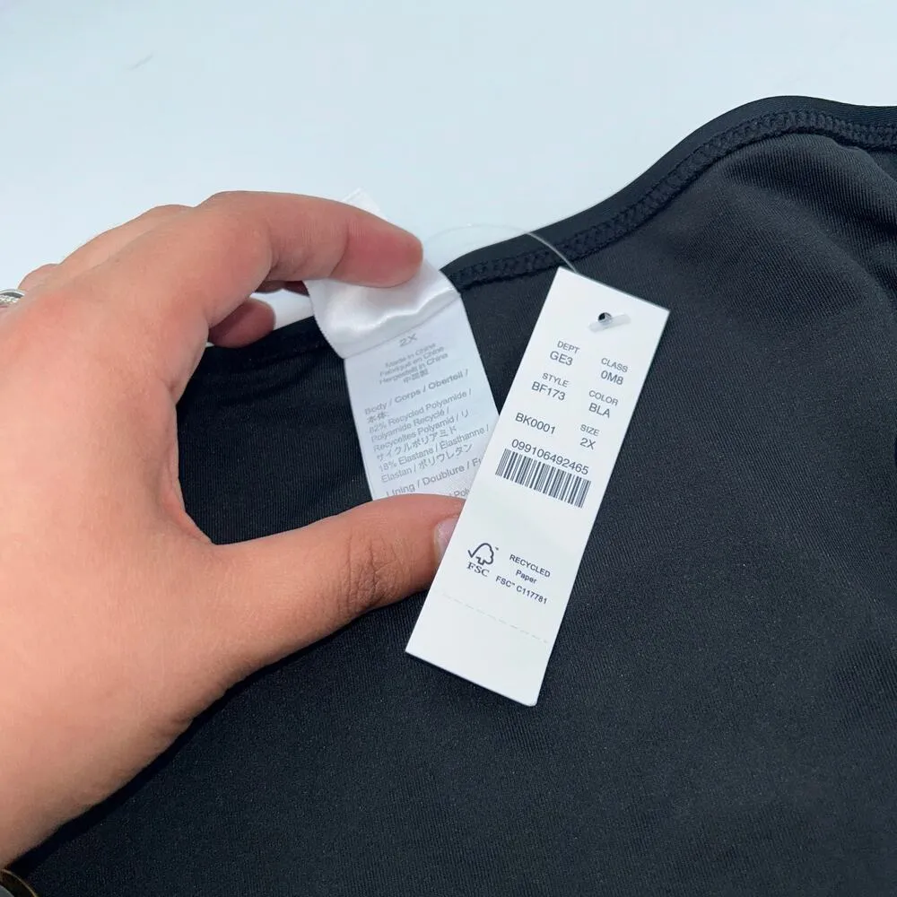 New J. Crew Black O-Ring Cheeky Side Tie Bikini Swim Bathing Suit Bottom Size 2X - Image 6