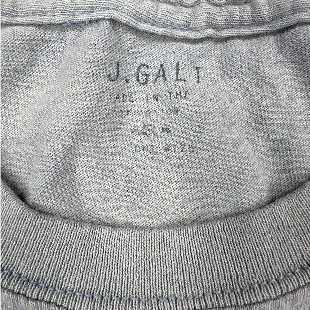 Brandy Melville - Cropped Los Angeles Tee in Blueish Gray - Image 2