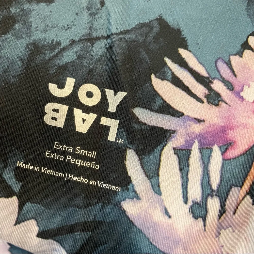 JoyLab Floral Print High Waist Stripe 7/8 Leggings Moody Mum - Image 7