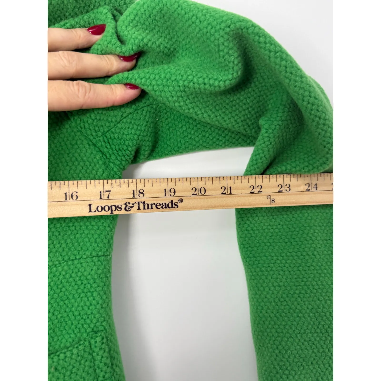 Juicy Couture Y2K Kelly Green Wool Angora Peacoat Jacket Size Small - Image 8
