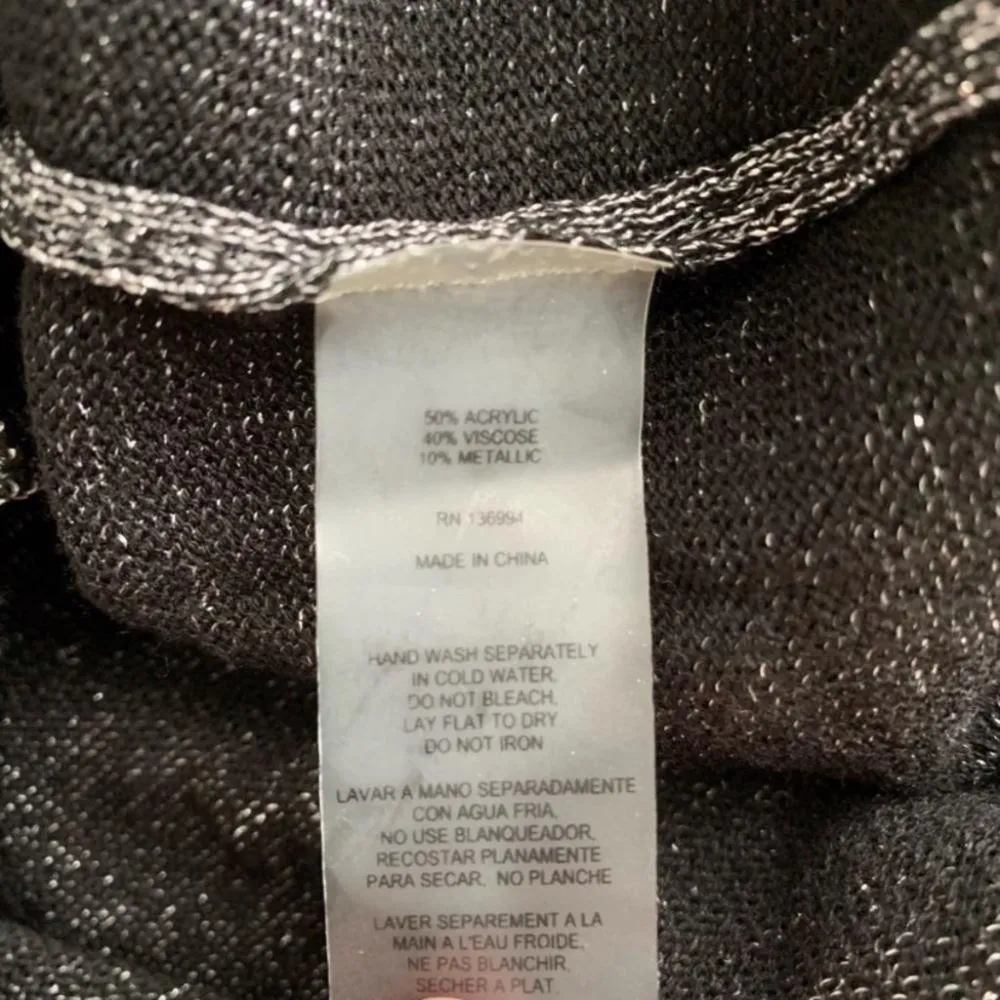 Anthropologie Sweater Sparkle Silver NEW - Image 6