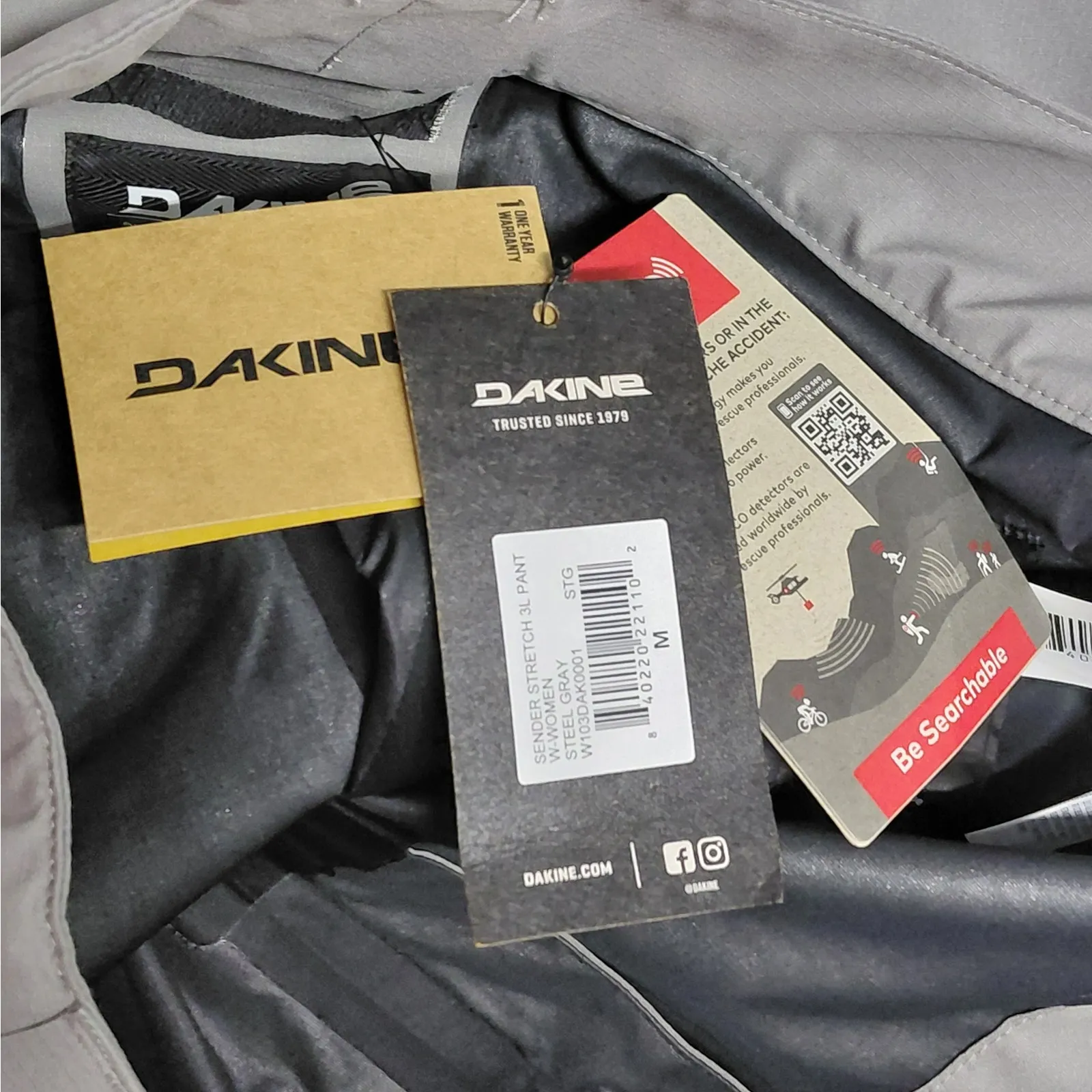 Dakine Womens Snow Pants Size Medium Gray Insulated RECCO Snowboard Ski Outdoor - Image 12