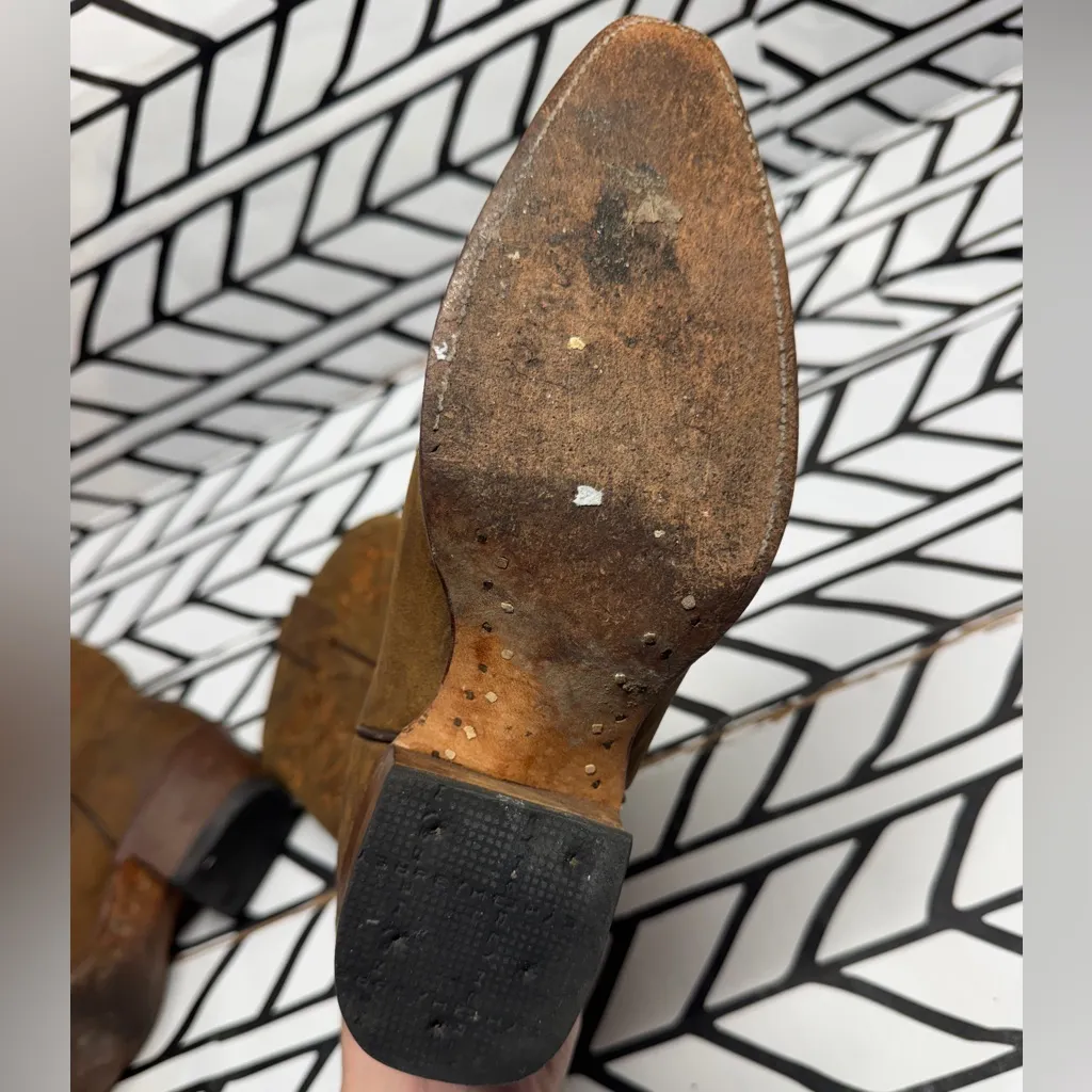 Reyme Brown Embroidered Cowboy Boots size 6.5 - Image 11