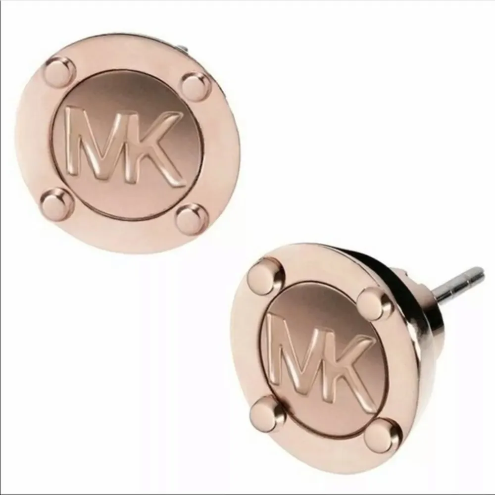 Michael Kors Rose Gold Logo Stud Earrings NWT​​​​​​​​​ - Image 2