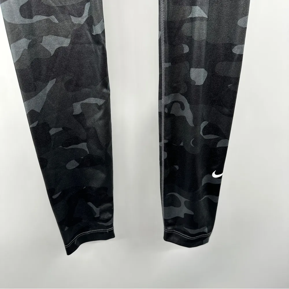 Nike One Dri-Fit Dark Smoke Grey White Camo Print Mid Rise Ankle Leggings Size S - Image 5