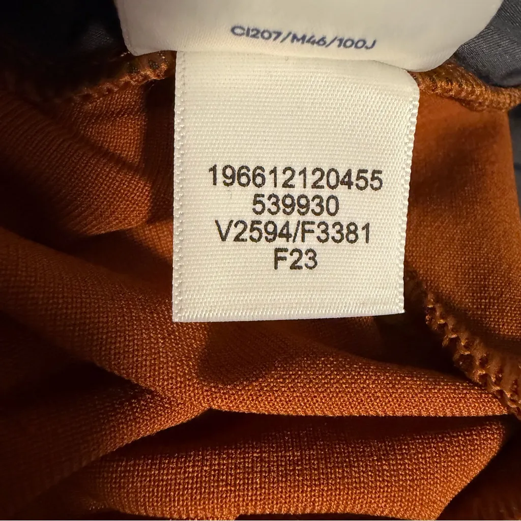 Lands End Pull On Straight Wide Leg Tech pants women's size Large Petite Rust - Image 8