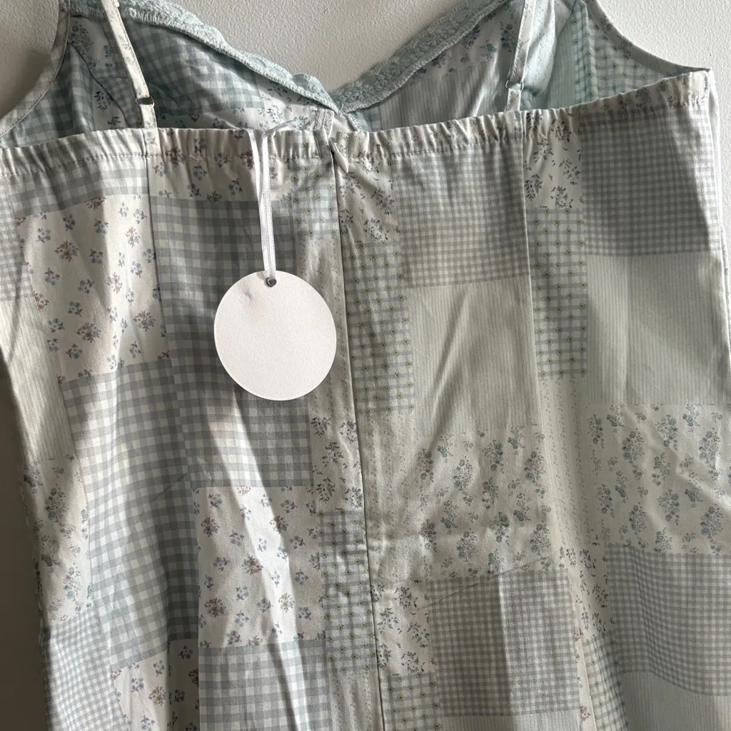 Storia Blue Patchwork Mini Dress - Image 4