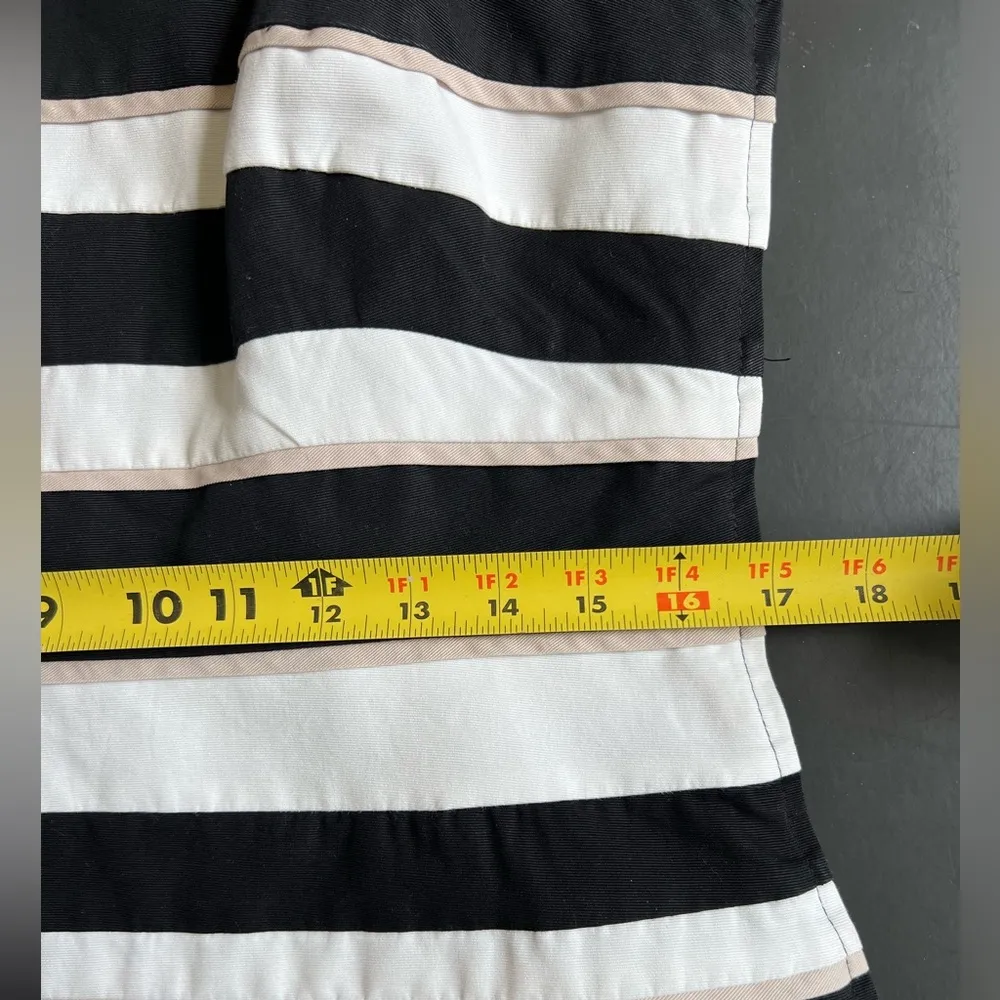 White House Black Market Womens 12 White Black Strapless Corset Striped Top - Image 4