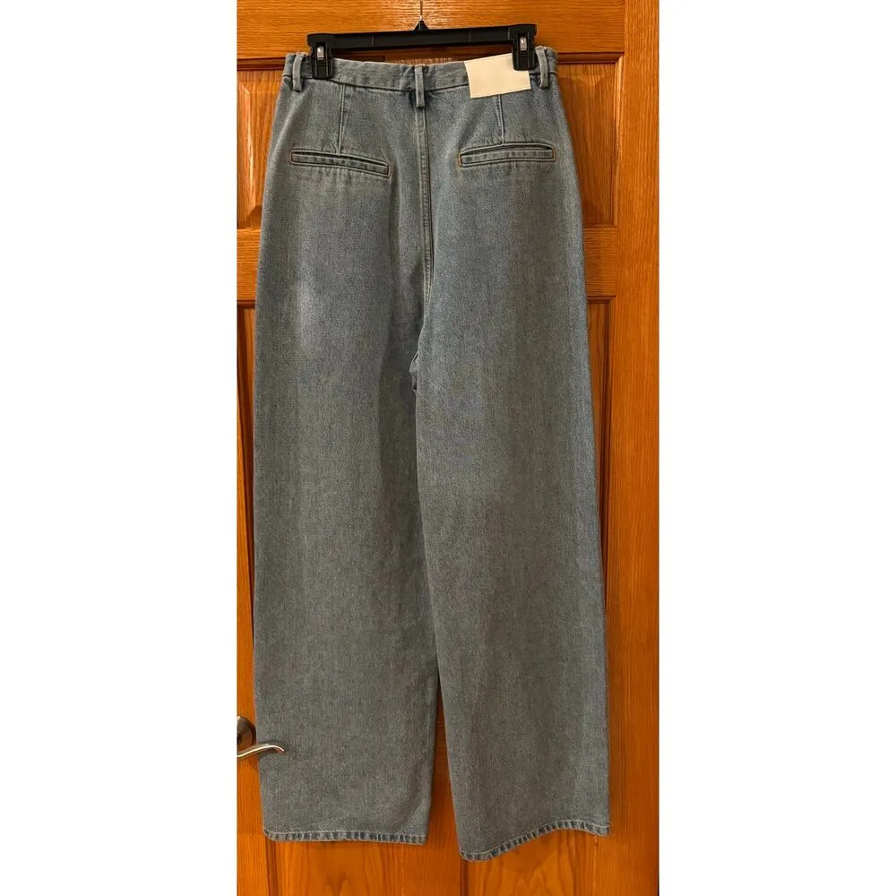 LOULOU DE SAISON Attu Wide Leg Jeans Washed Light Blue size 28 (new) - Image 6