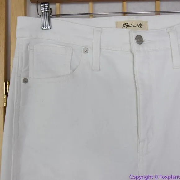NEW Madewell 10" High-Rise‎ Skinny Jeans in Pure White, 32 - Image 10