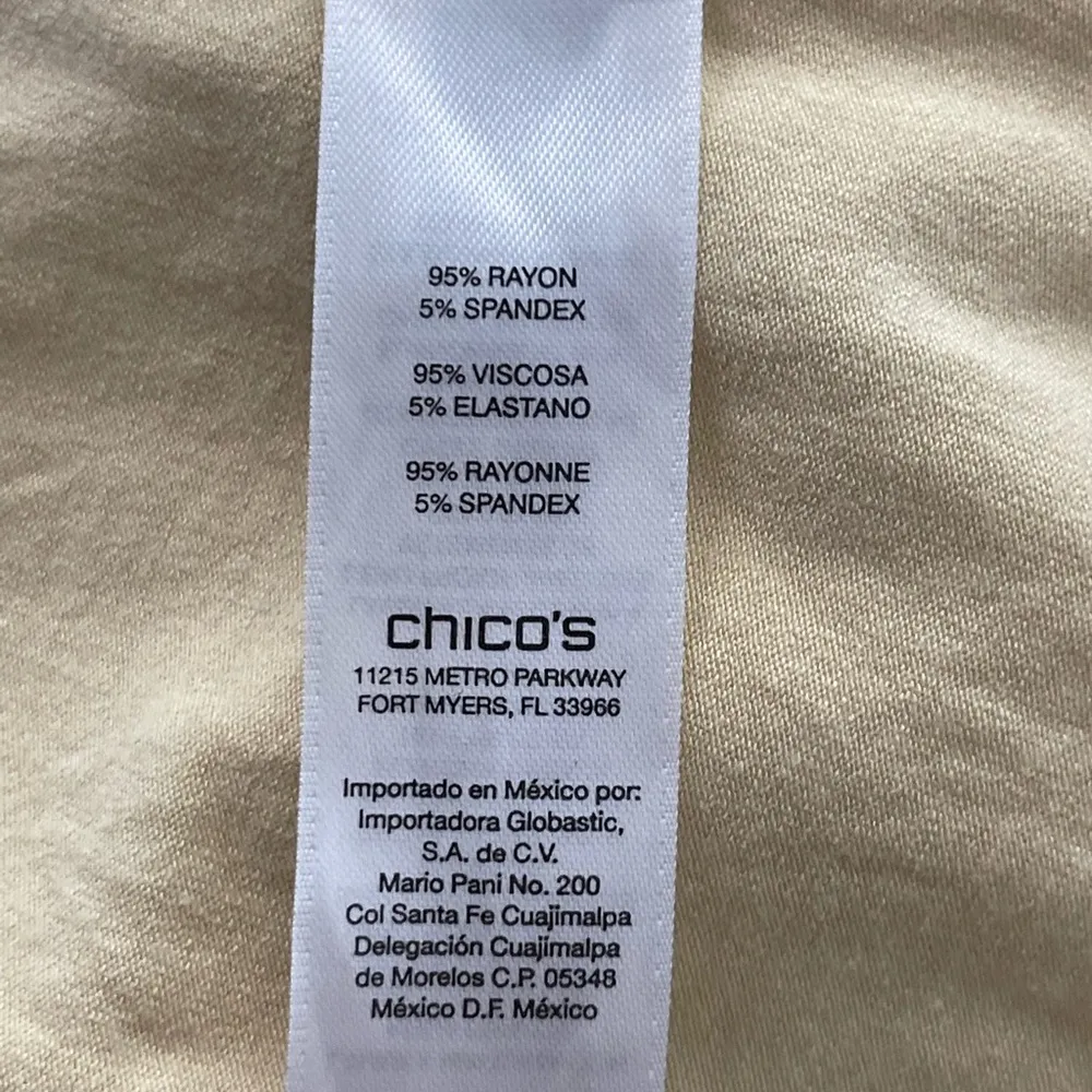 Women’s zenergy by Chicos yellow tee rayon and spandex T-shirt size medium - Image 6