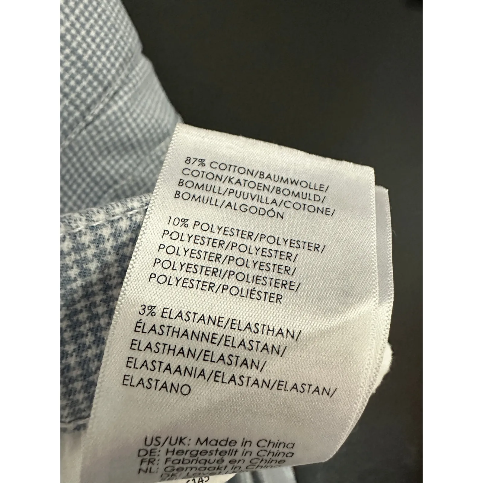 Liverpool Womens Blue Gingham Plaid Pull On Stretch Pants Size 4/27 Ankle - Image 6