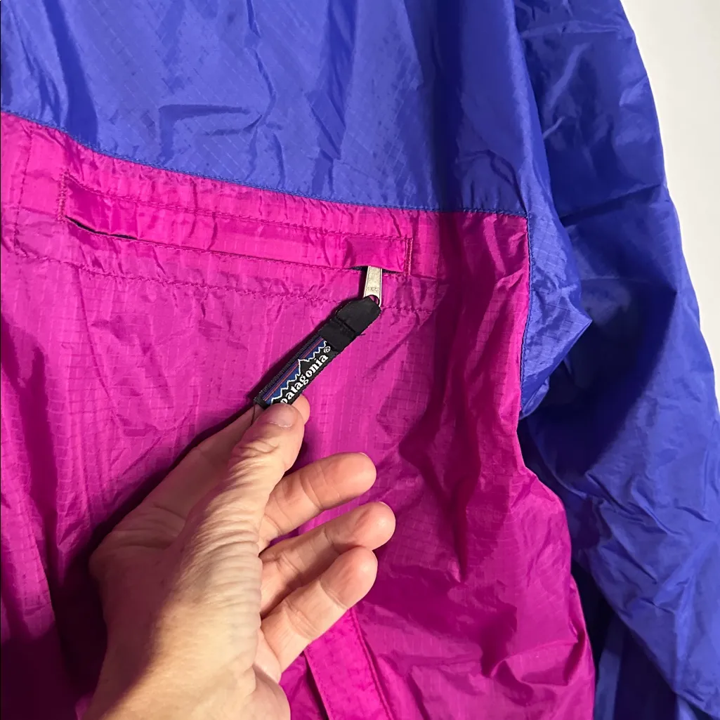Vintage Patagonia Windbreaker Jacket Colorblock Lined Nylon Womens 90s Full Zip - Image 3