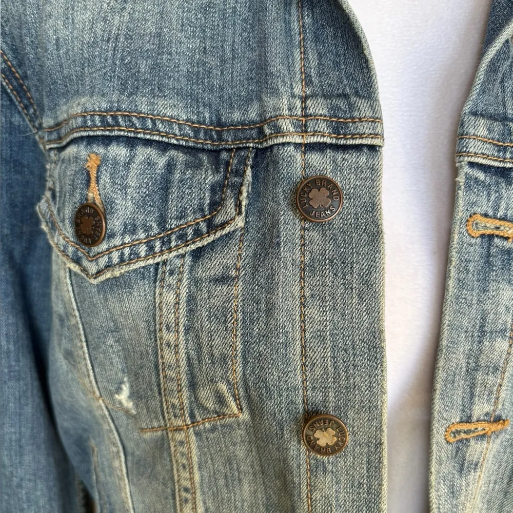Lucky Brand The Tomboy Trucker Denim Jacket Womens Size Small - Image 7
